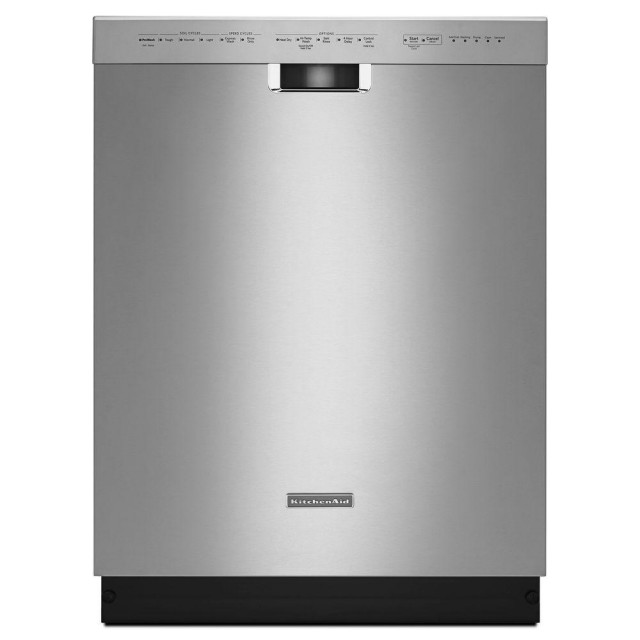 KitchenAid KDFE104DSS Front Control Dishwasher in Stainless Steel with Stainless Steel Tub, ProWash Cycle, 46 dBA